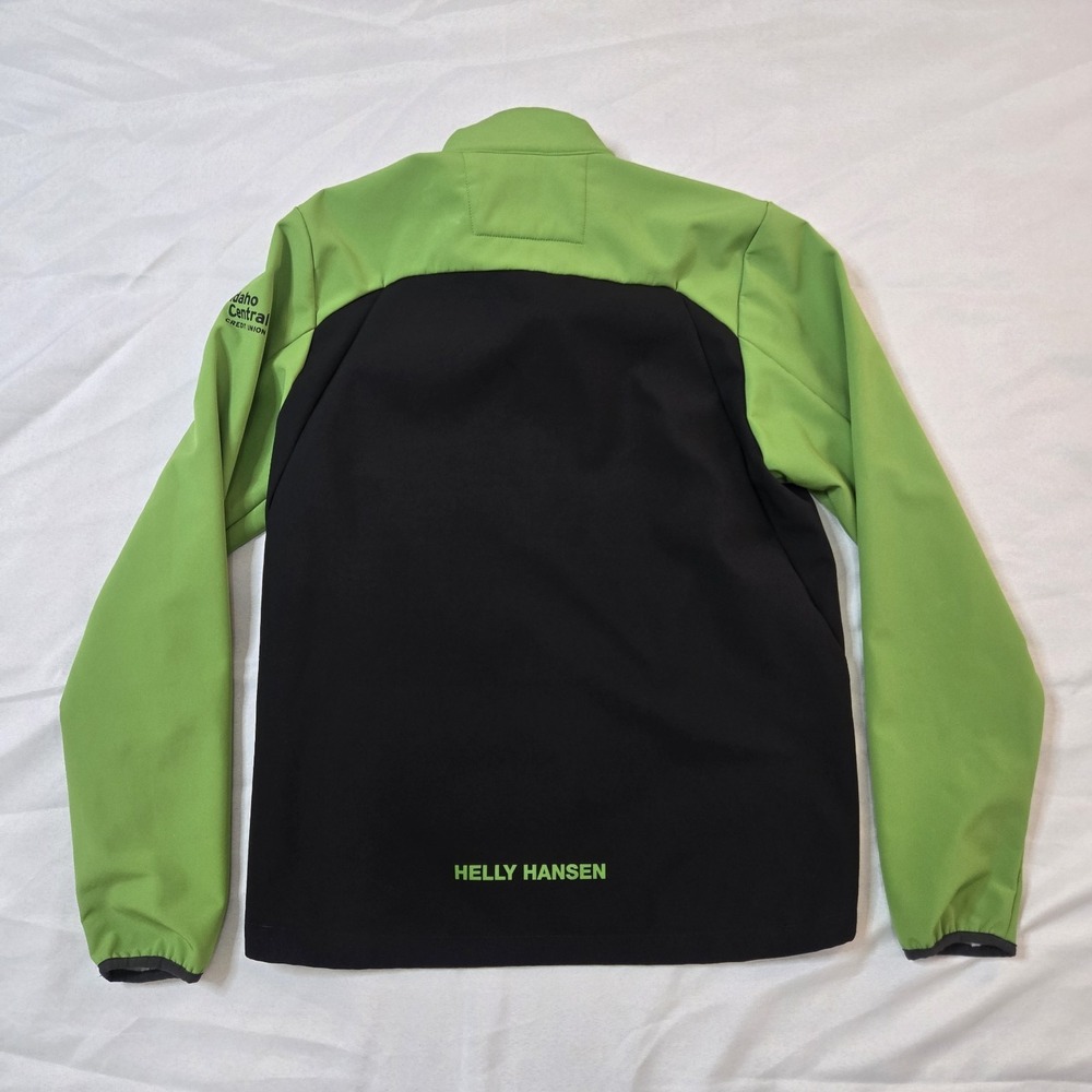 Helly Hansen Soft Shell Full Zip Jacket Mens Medium Green Idaho Logo Outdoor - Picture 10 of 10